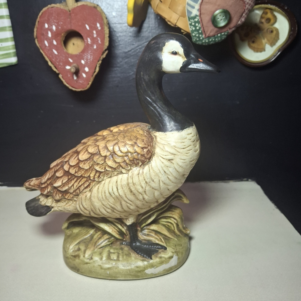 Brown and Cream Canada Goose Figurine - Decorative Home Accent